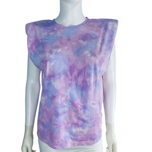 Generation Love Pink Blue Tie Dye Tank Top Small
